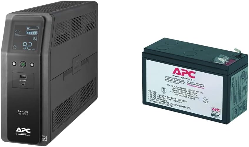 APC UPS 1000VA Sine Wave Battery Backup and Surge Protector BR1000MS K241349