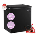 Krib B 7.0 Cu.Ft Chest Freezer with 7 Gears Temperature Adjustment, Deep Compact Freezer with a Removable Basket, Suitable for Kitchen, Garage, Basement, Black