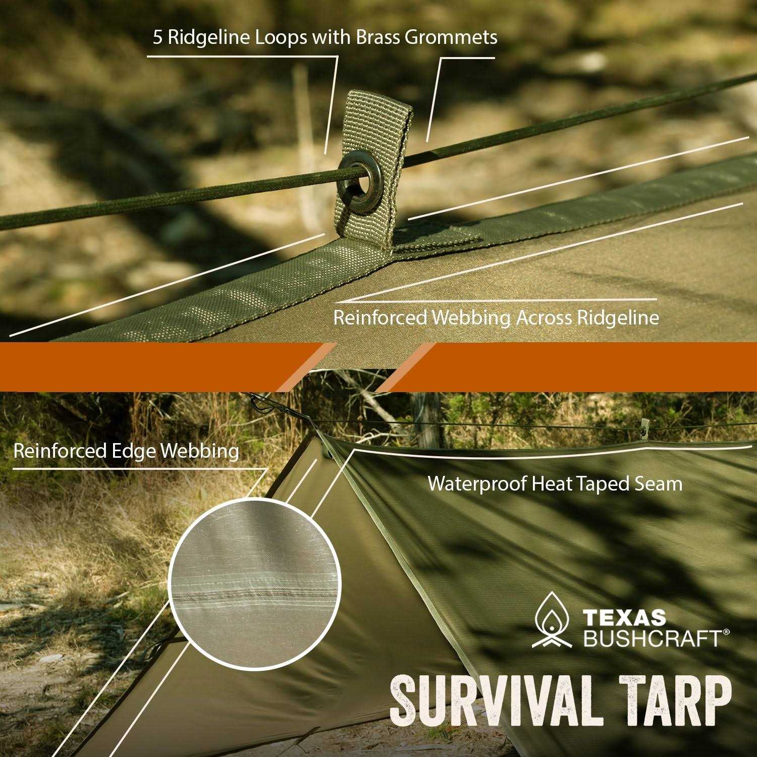 Texas Bushcraft Survival Tarp Adult Unisex N243