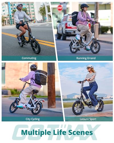 Gotrax 16" Folding Electric Bike, 28-Mile Range, 500W Peak, Removable Battery Y5716