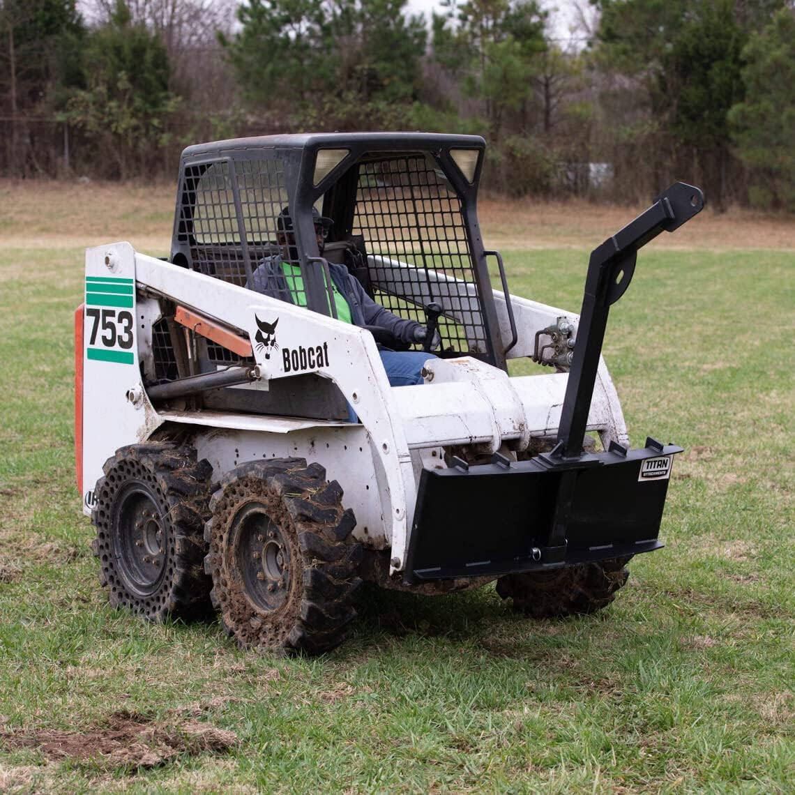 Titan Attachments 5 FT Tree Boom Attachment, 3,500 LB, Skid Steer Quick Tach F41071