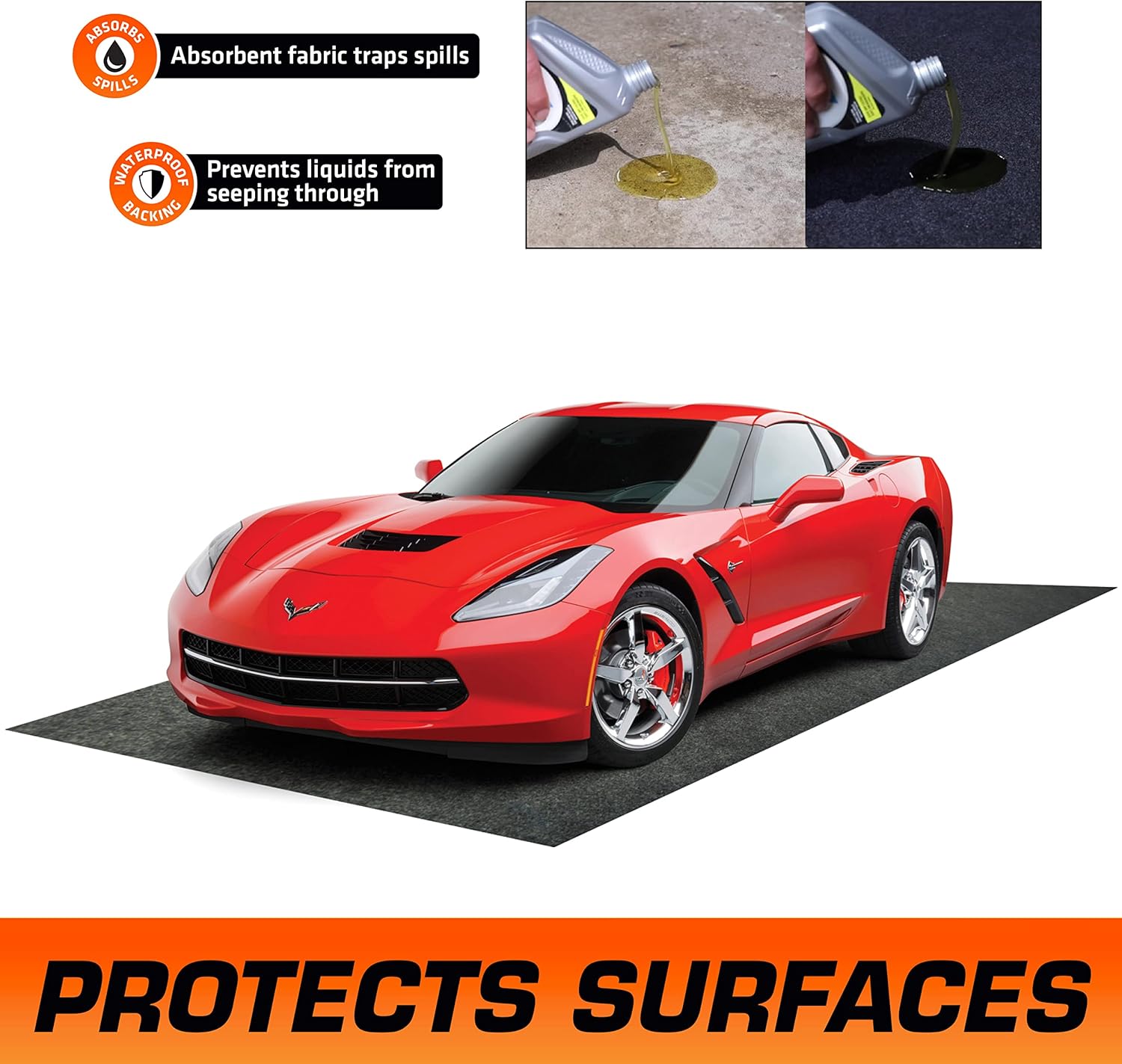 Armor All Original XL Garage Floor Mat 22' x 8'10" Charcoal J35003