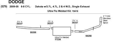 Dynomax 17236 Ultra Flo Welded Muffler T398762