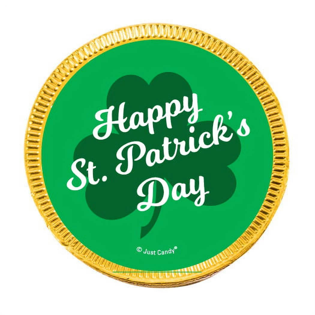 St. Patrick's Day Chocolate Coins with Stickers, 84 Pack B2982