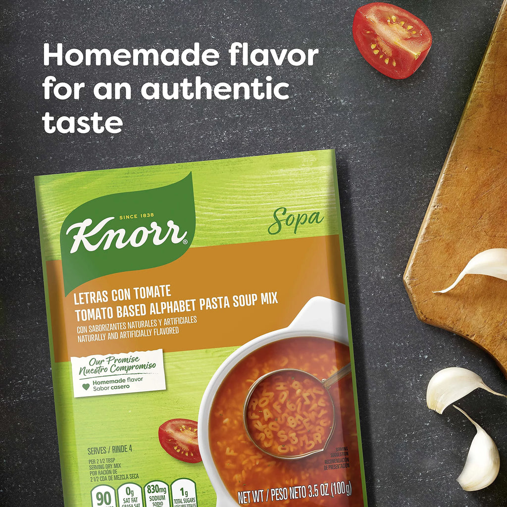Knorr Pasta Soup Mix Tomato Alphabet Pasta 3.5 oz (Pack of 32) S967484