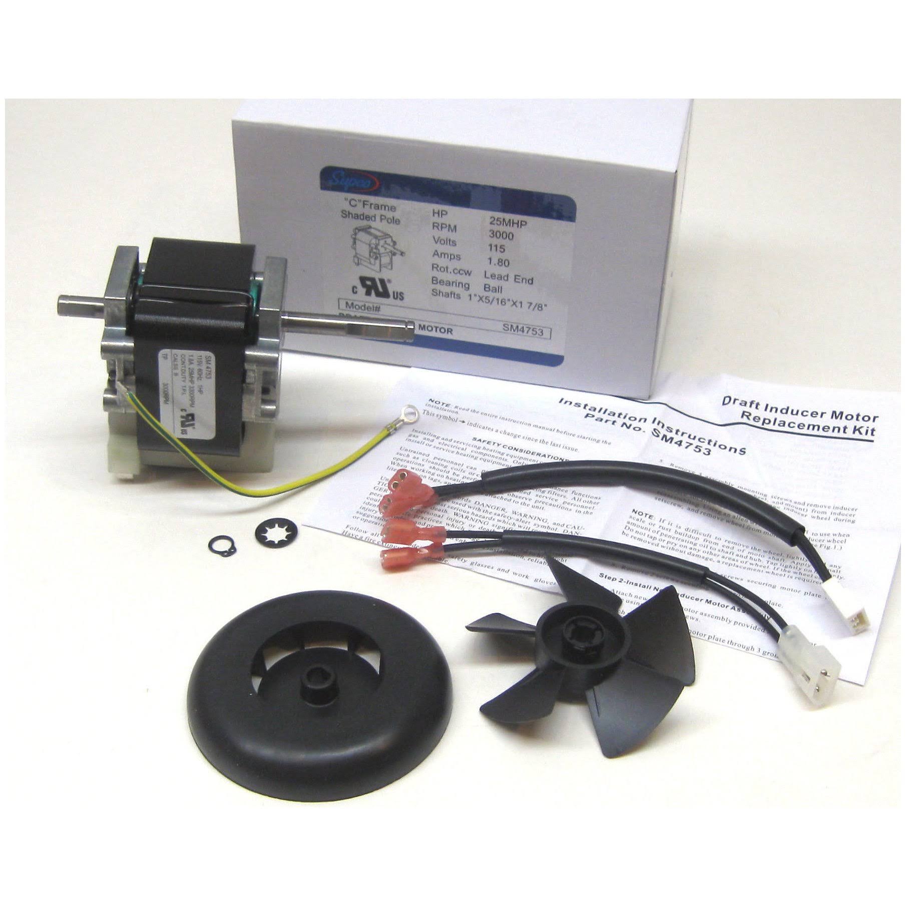 Supco SM4753 Draft Inducer Furnace Blower Motor for Carrier 318984-753 R9323
