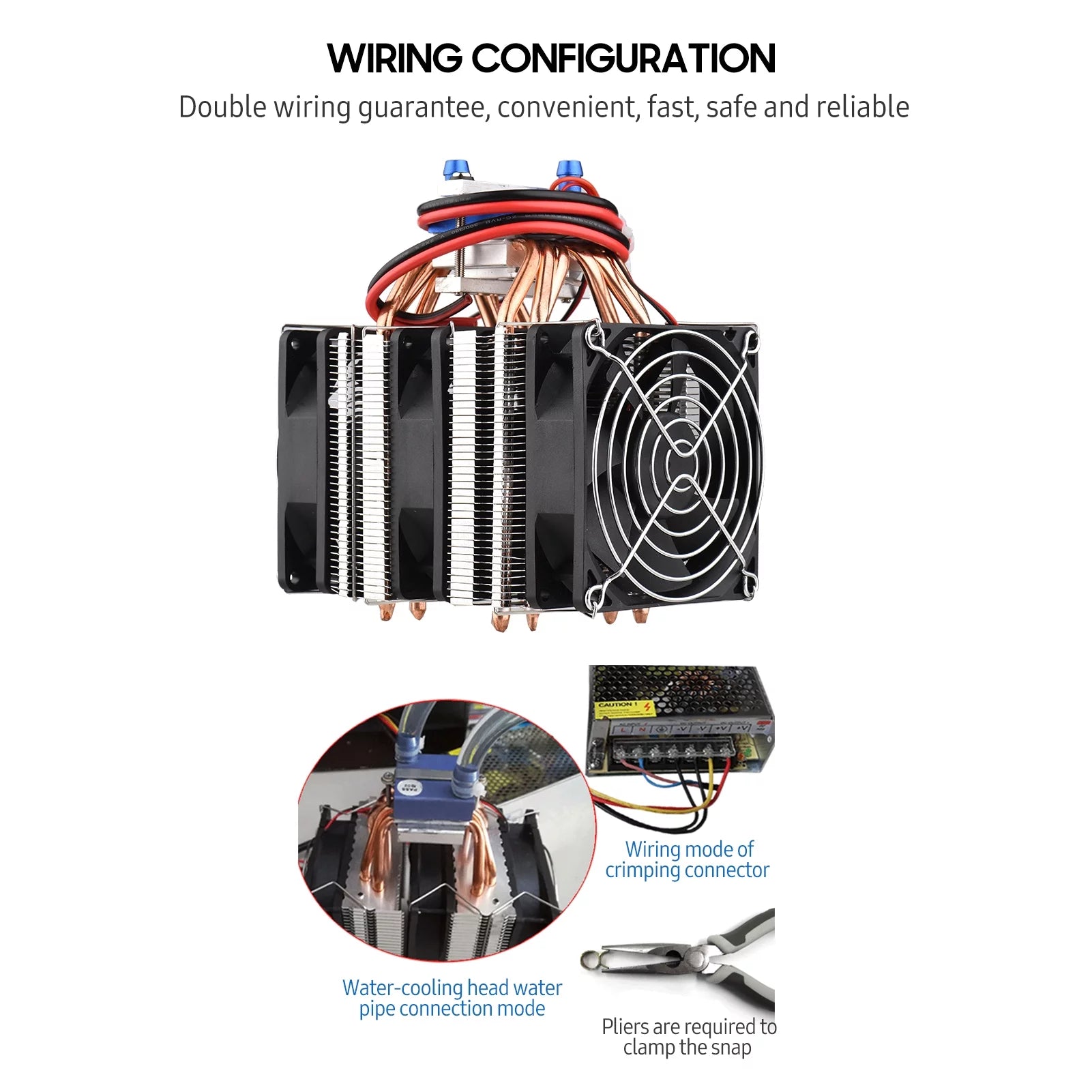 Carevas 180W Semiconductor Refrigeration Fish Tank Chiller for 40L Aquarium I3932