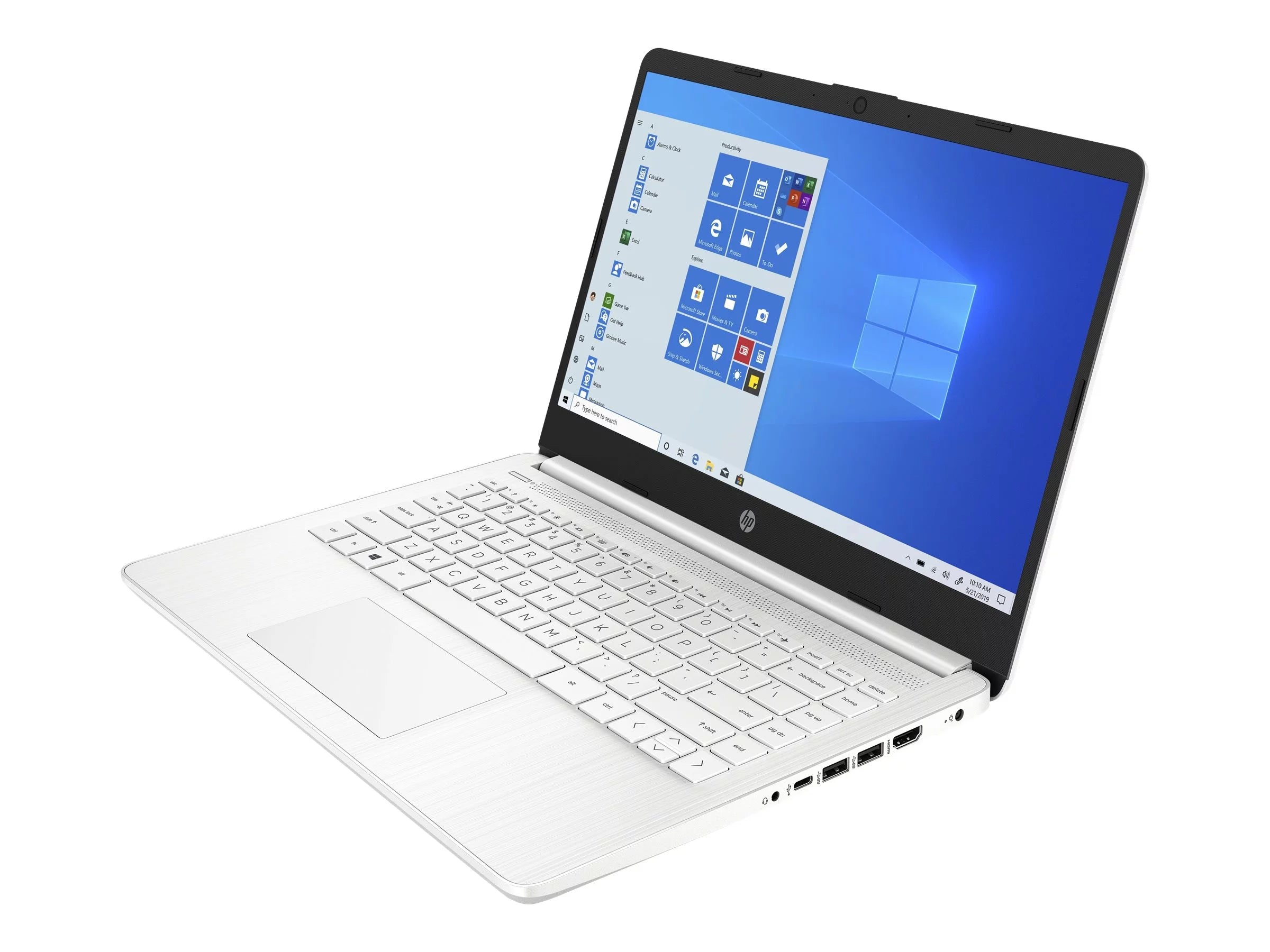 HP Laptop 14-dq0032dx, Intel Celeron N4020, 4GB RAM, 64GB eMMC, 14" HD, Win 11 Home, White Q179374