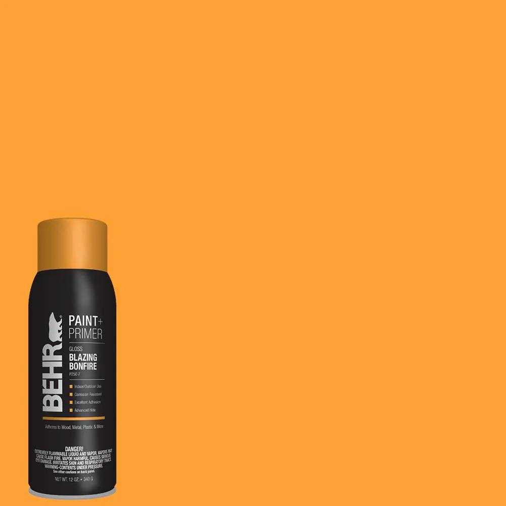BEHR Premium 12 oz. #52 White Gloss Spray Paint and Primer in One V1007