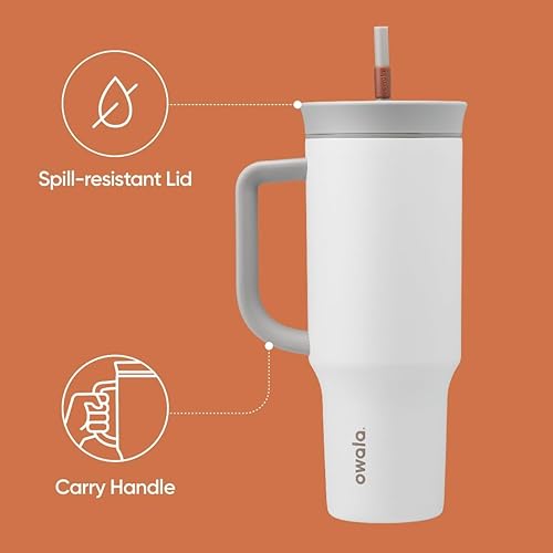 Owala Stainless Steel Insulated Travel Tumbler 40 oz Dusty Pink X1735