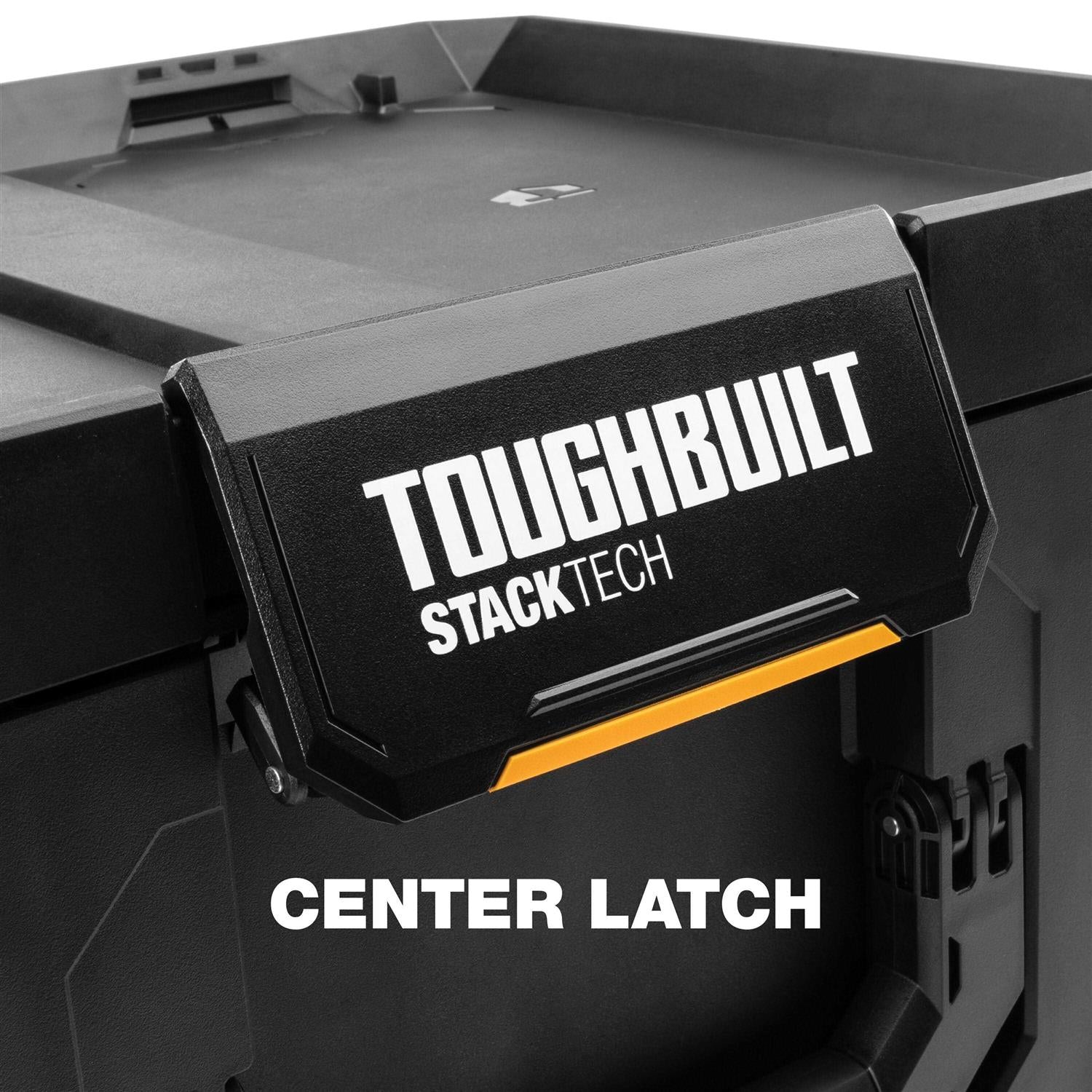 TOUGHBUILT STACKTECH Large 21-in Black Plastic Lockable Tool Box F970