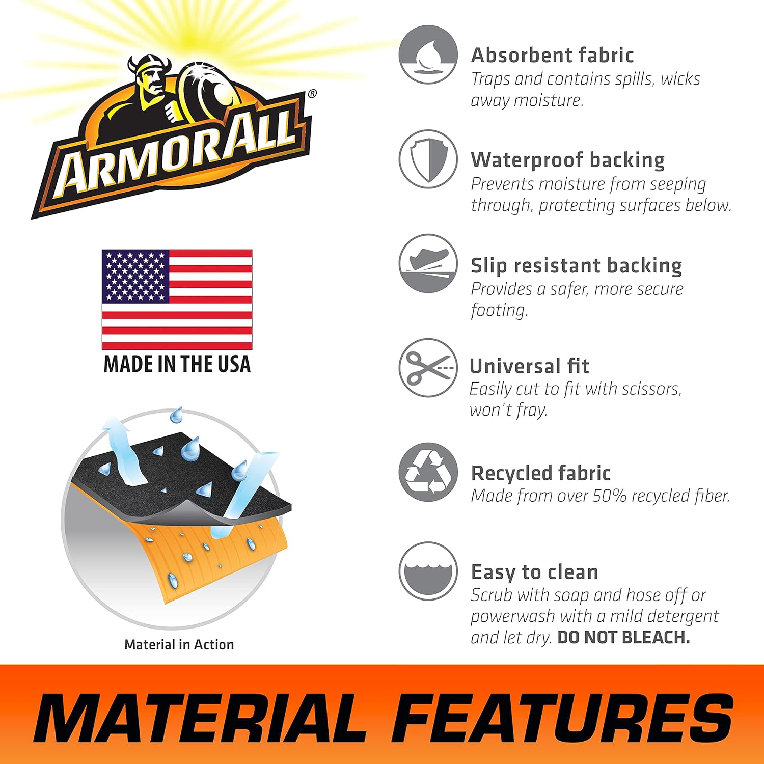 Armor All Original XL Garage Floor Mat 22' x 8'10" Charcoal J35003