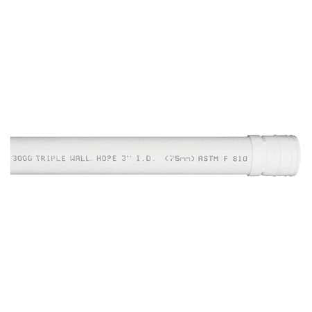 ADS 4-in x 10-ft Corrugated Solid Pipe in White | 04550010 - Shop Hardware Tools Online Store