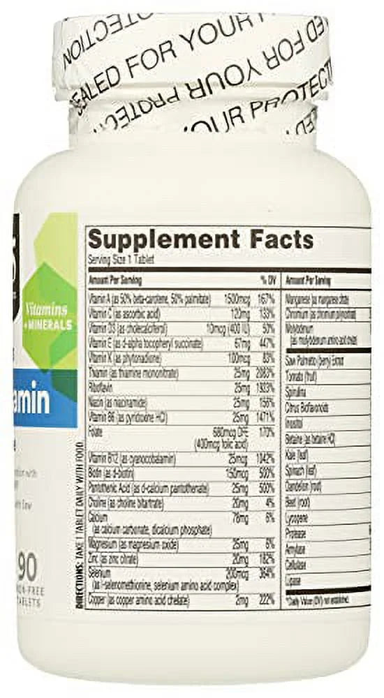 365 by Whole Foods Market Men's Multivitamin Tablets, Iron Free, 90 Count L938866