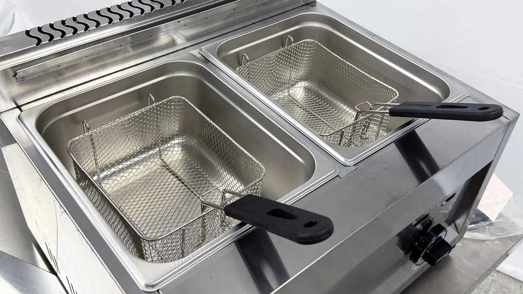 Commercial Countertop Double Deep Fryer 7 Gallon Q159