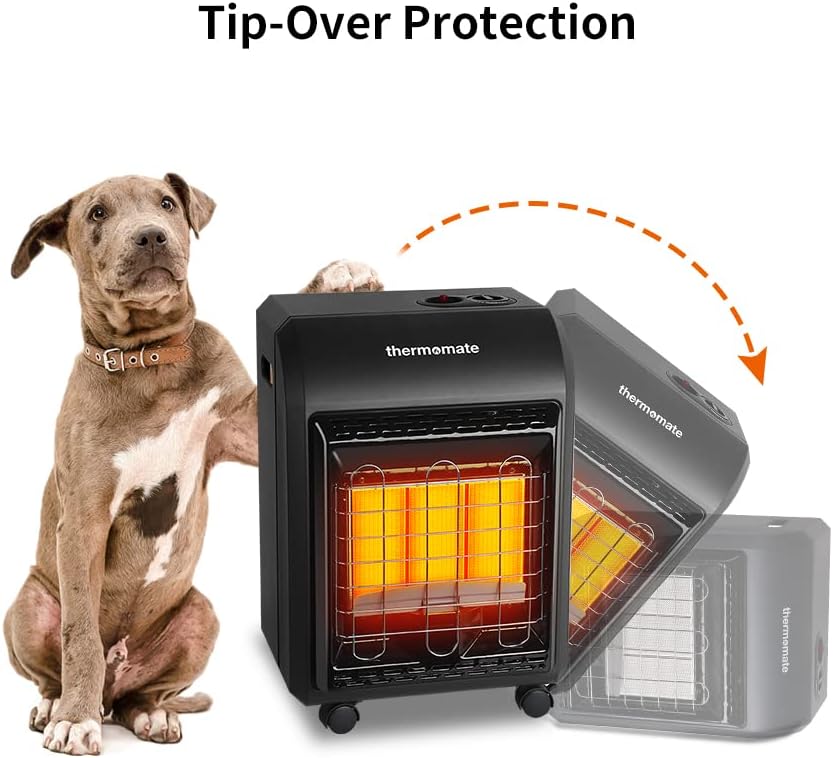 thermomate 18,000 BTU Portable Propane Heater with 3 Power Settings V294