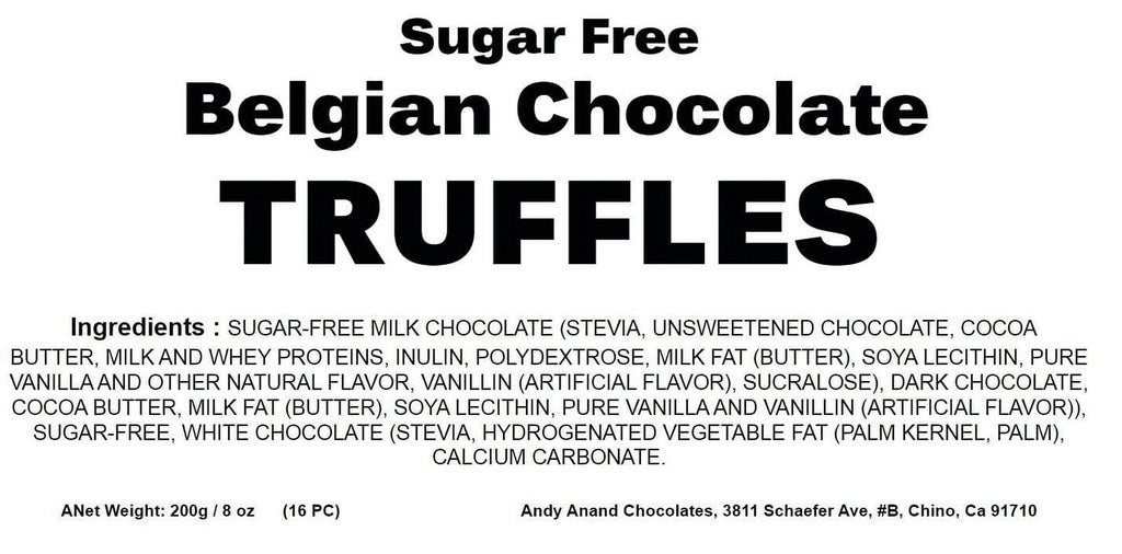 Belgian Chocolate Sugar Truffles 16 Pieces Gift Boxed A5387