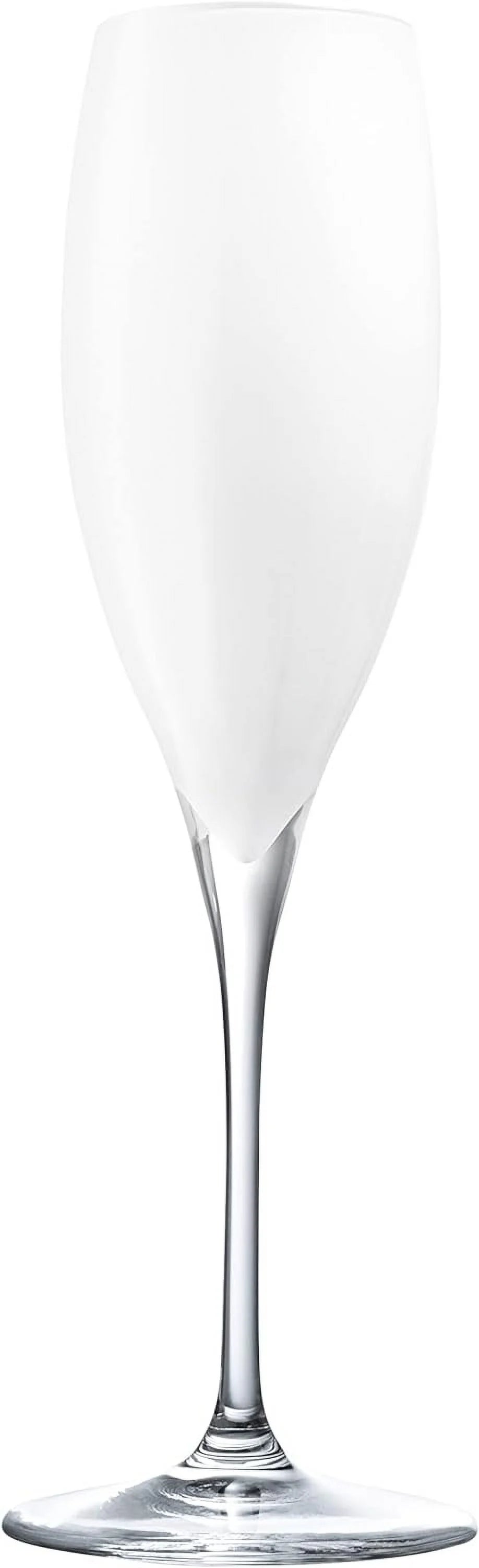 Toasting Flute Glasses Set of 6 Crystal - White - 11 oz A64526