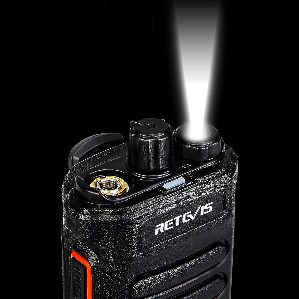 Retevis RT86 Two Way Radios Long Range Rechargeable 2600mAh with Shoulder Mic (4 Pack) O392380