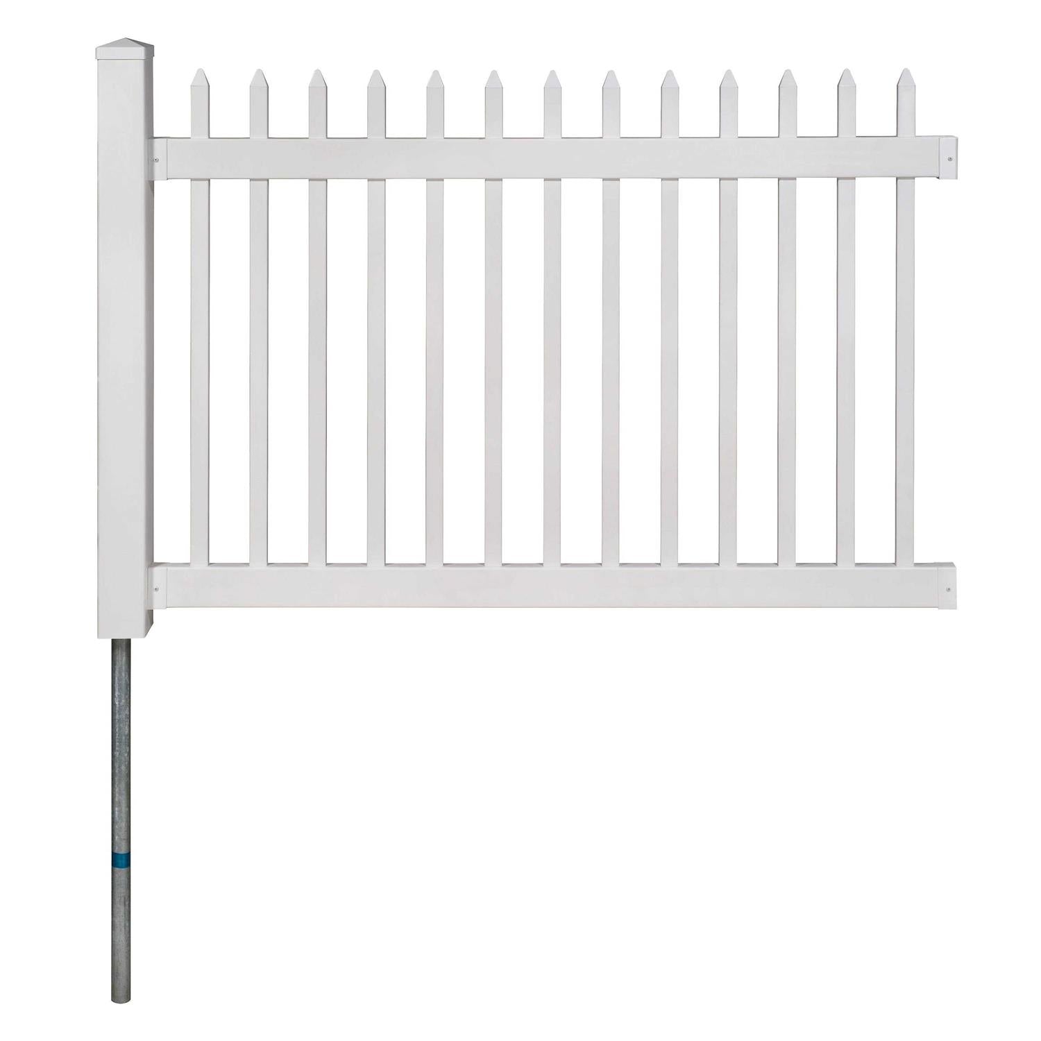 WamBam No-Dig Nantucket Picket Vinyl Fence D277441