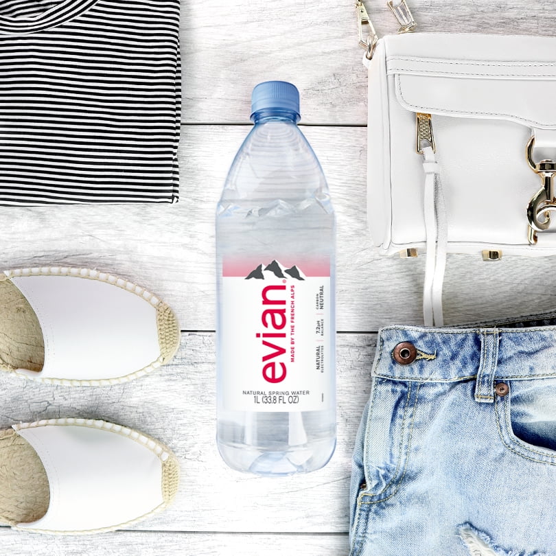 Evian Natural Spring Water, 16.9 Fl. Oz., 6 Count F85890