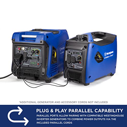 Westinghouse 5000 Peak Watt Dual Fuel Portable Inverter Generator, Remote Electric Start E228