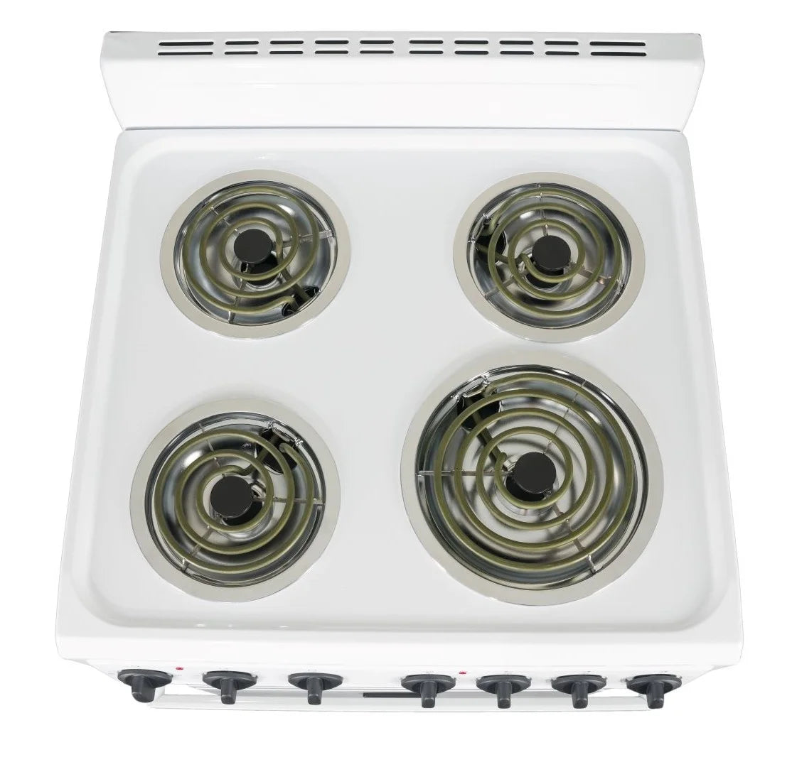 Levella 24 in. 2.7 cu. ft. Single Electric Range with 4 Burners, White D231490
