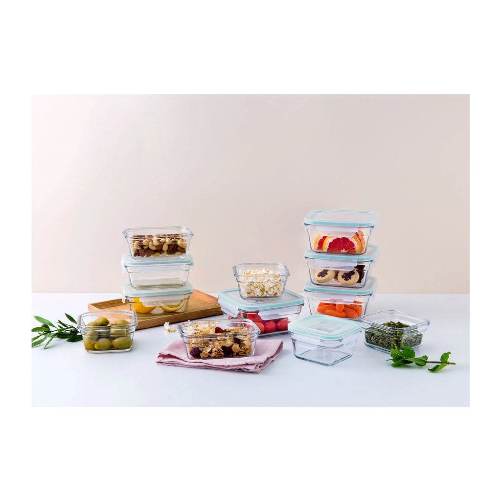 Glasslock 24 Piece Glass Food Storage Containers Set with Lids A50671