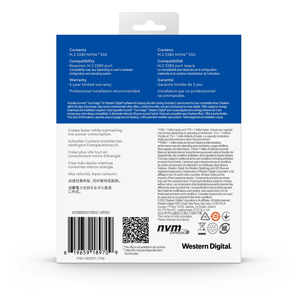 WD Blue 1TB SN570 NVMe SSD N1171