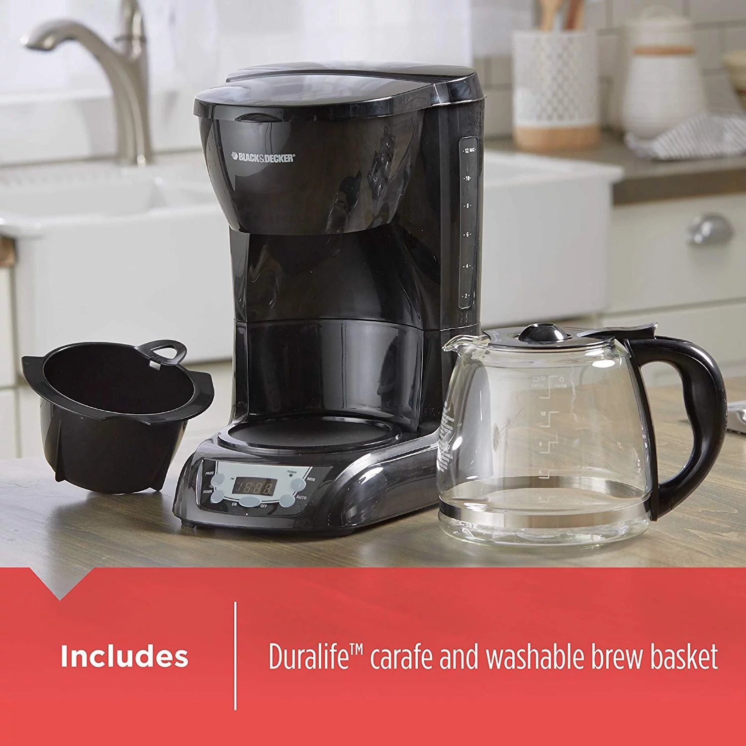BLACK+DECKER DLX1050B Coffee Maker, 6-Cup, Black G8239