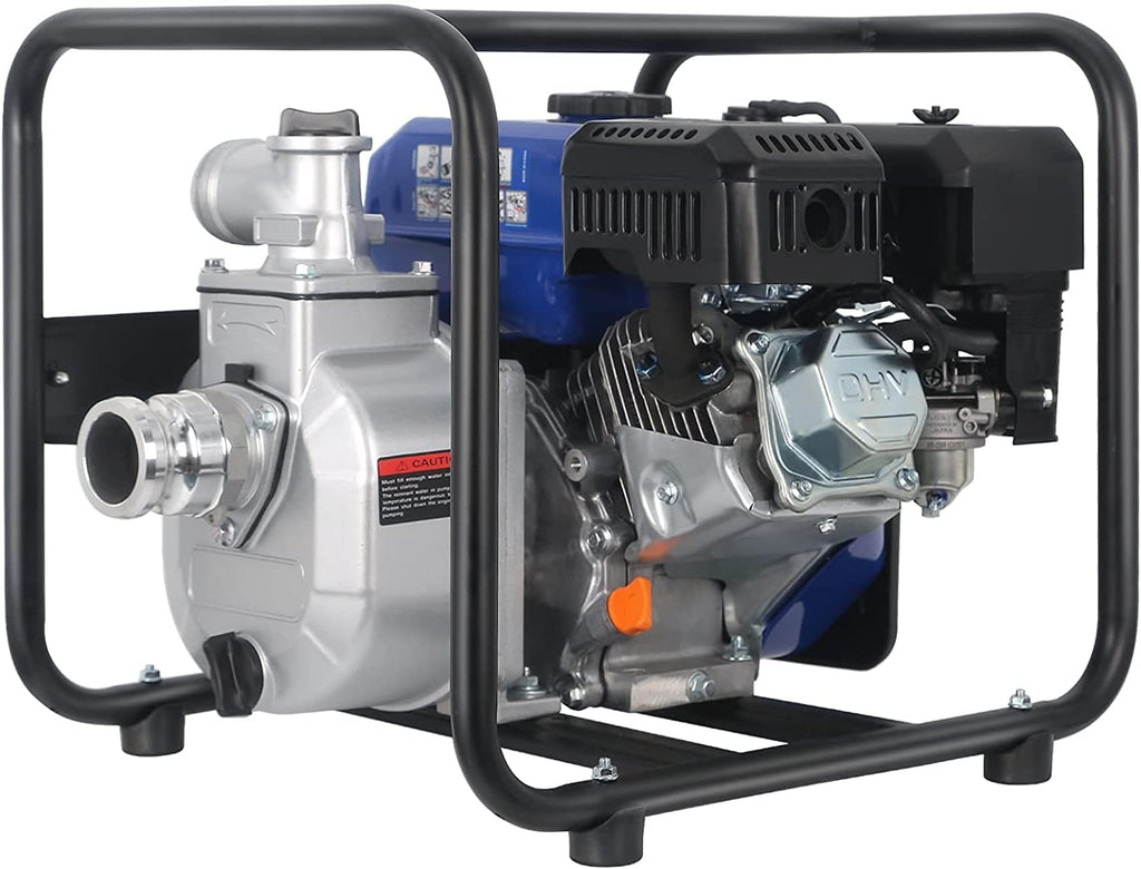 BILT HARD 2 inch Gas Powered Semi-Trash Water Pump with Water Hose Kit W1632
