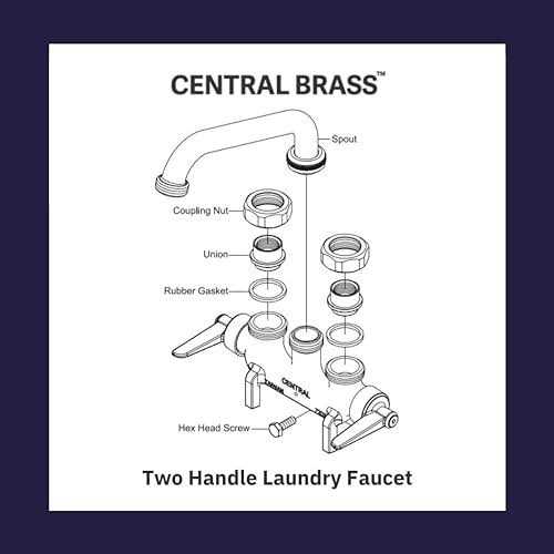 Central Brass 0465 Two Handle Laundry Faucet W487369