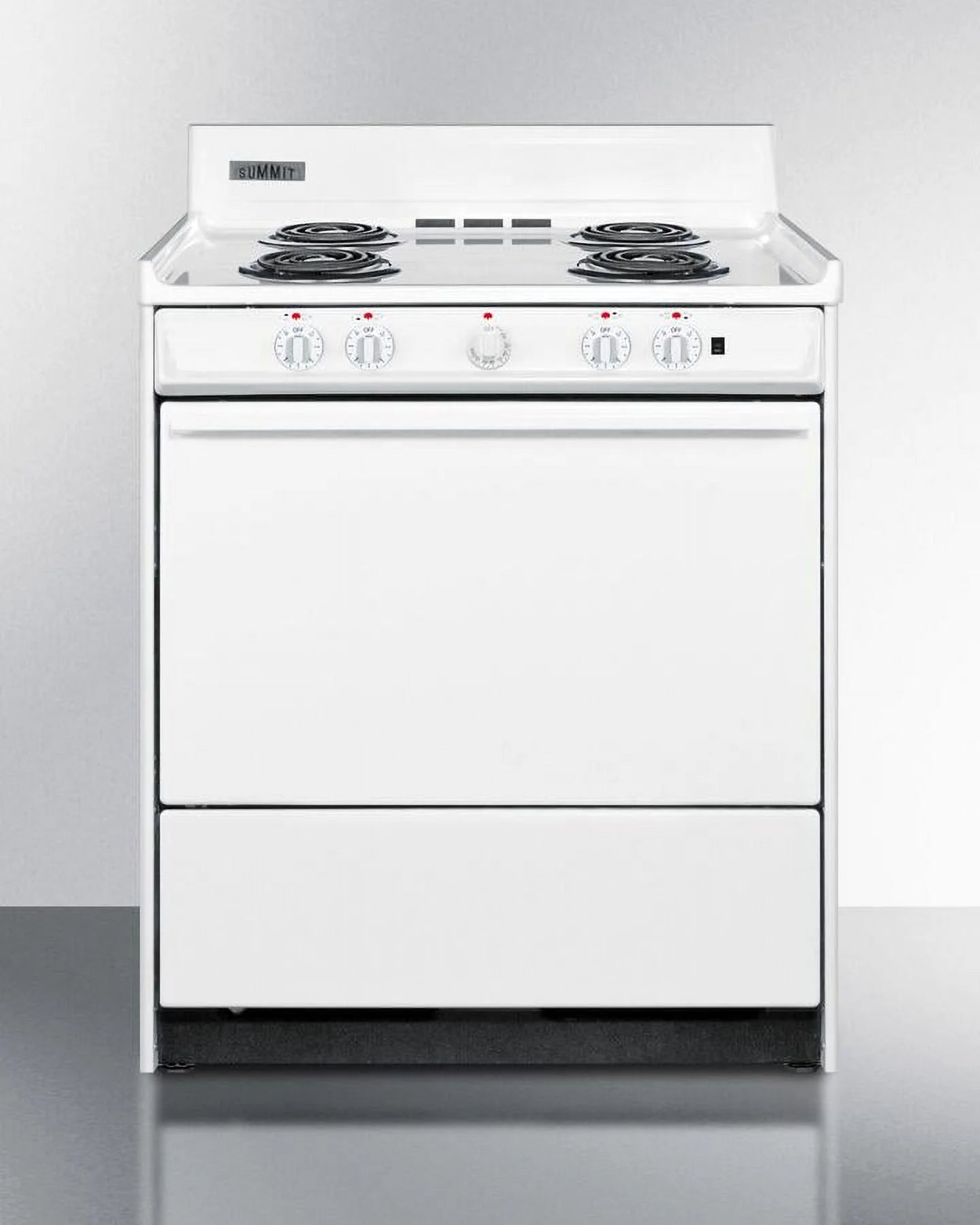 Summit WEM2171Q 30" Freestanding Electric Range in White F252358