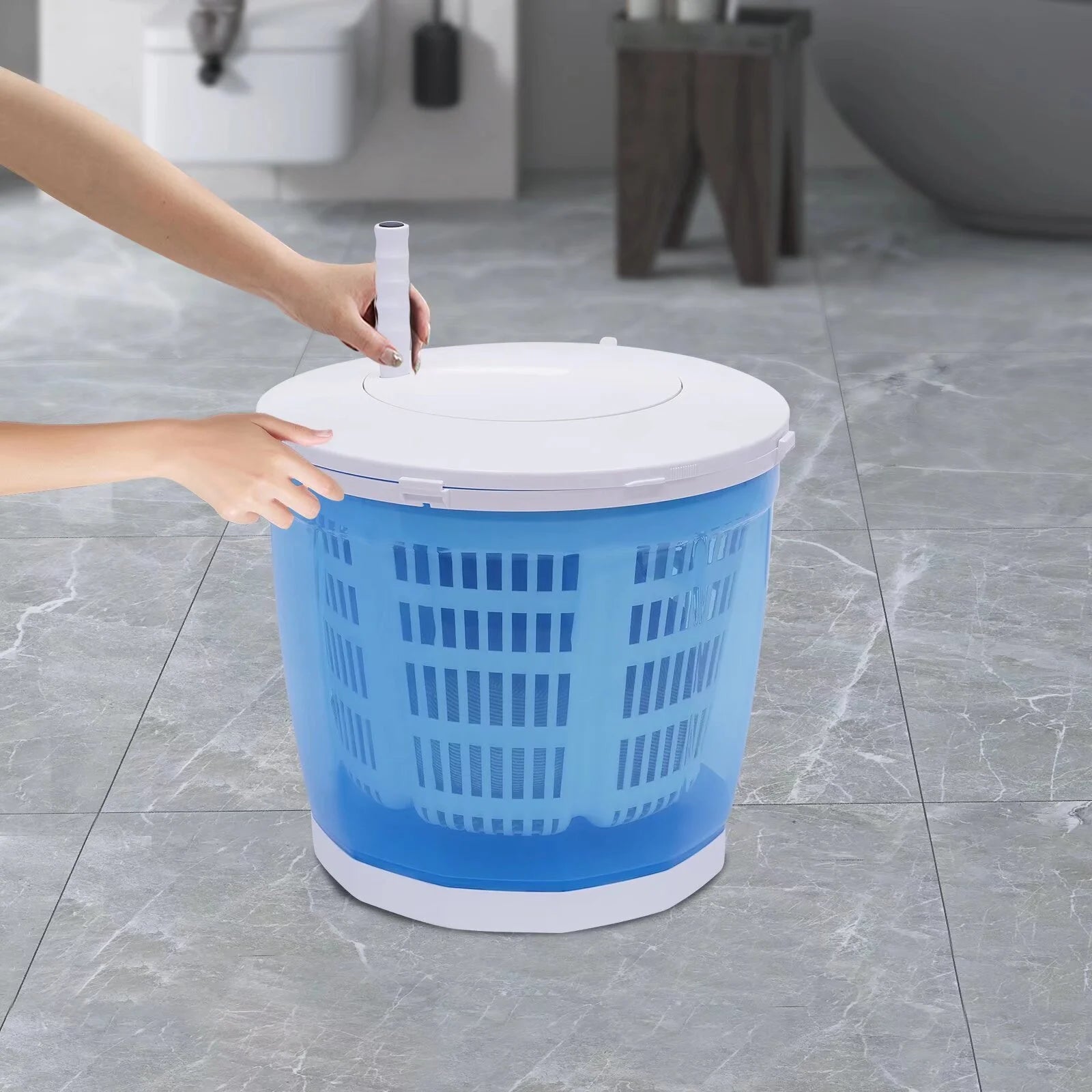 OUKANING Portable Mini Travel Clothes Dryer Hand-operated Spin Dryer B82918