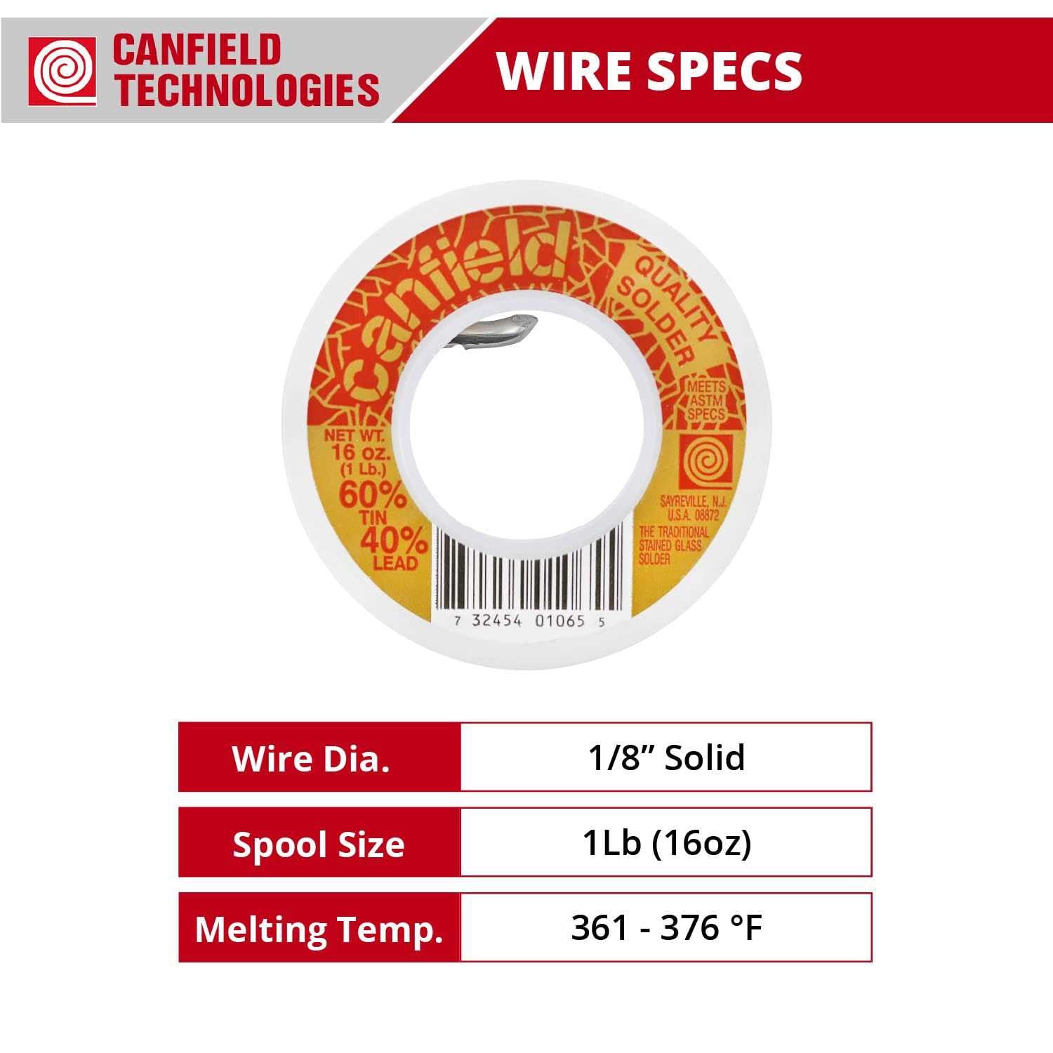 Canfield 60/40 solder for stained glass Z519162