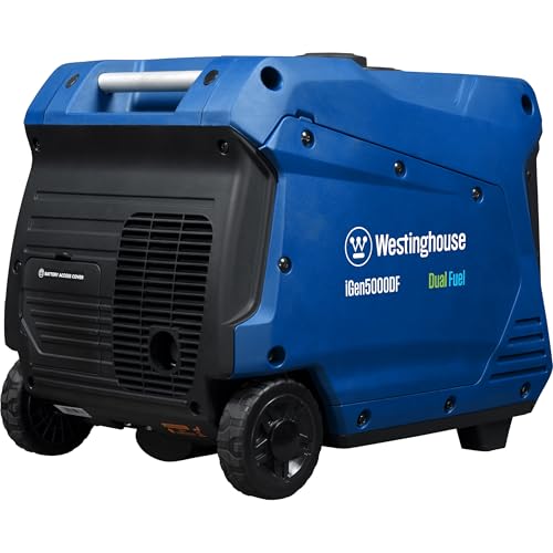 Westinghouse 5000 Peak Watt Dual Fuel Portable Inverter Generator, Remote Electric Start E228