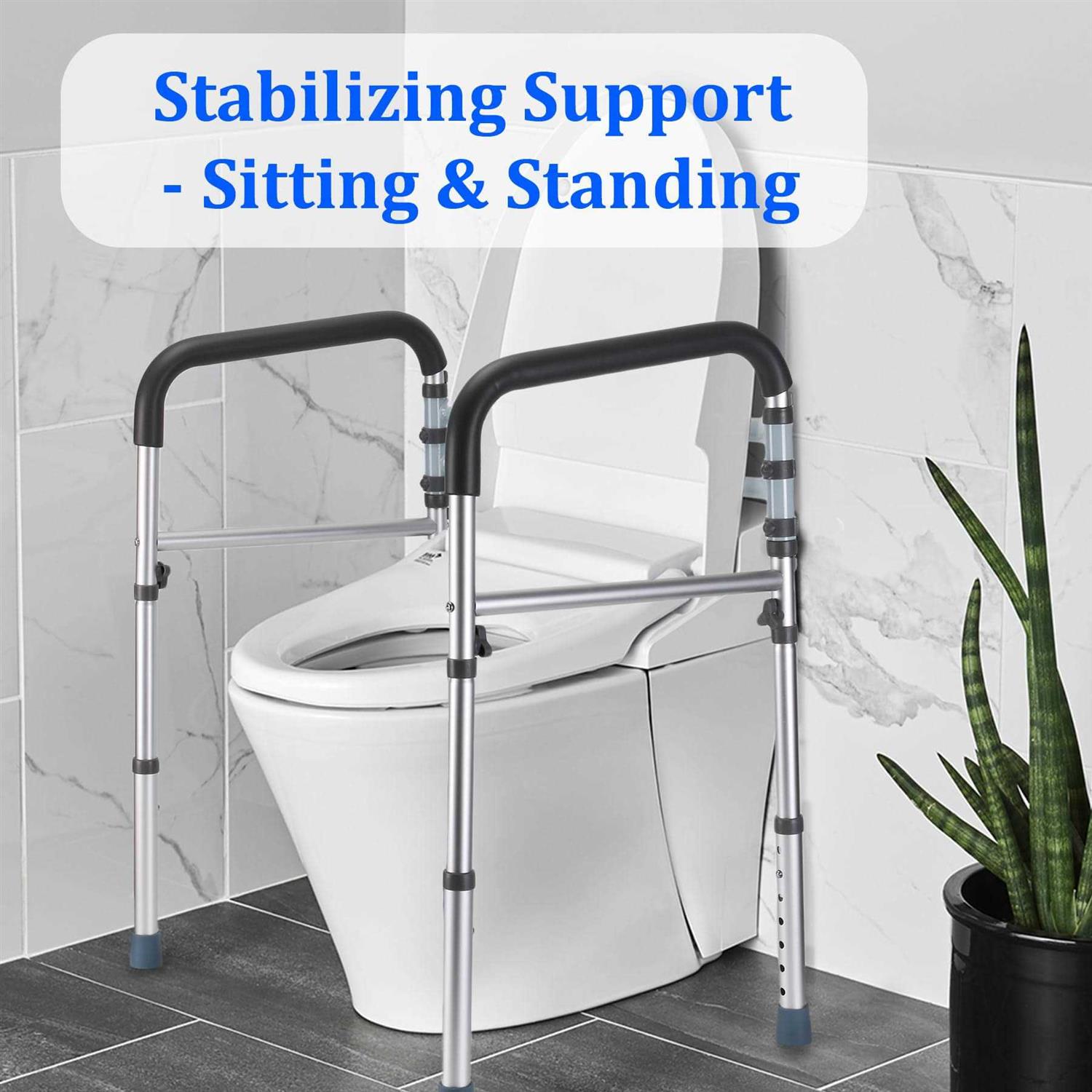 Coelineao FSA/HSA Eligible Toilet Safety Rail Adjustable Detachable Medical Toilet Safety Frame for Elderly, Heavy Duty Toilet Handles for Elderly and - Shop Hardware Tools Online Store Y12305