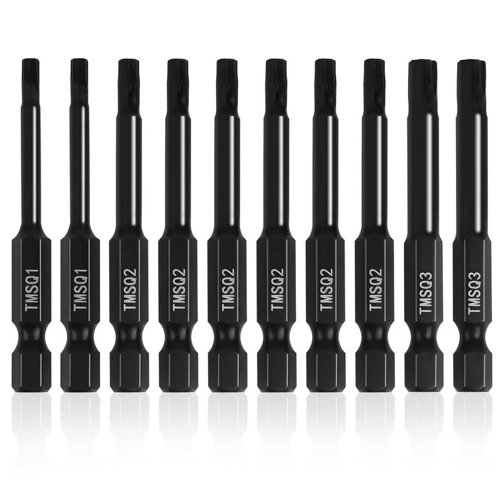 Double Square 8 Point Star Bit Set 2 Square Drive Torx Bits in the following Sizes #, 2, and #3 - Shop Hardware Tools Online Store