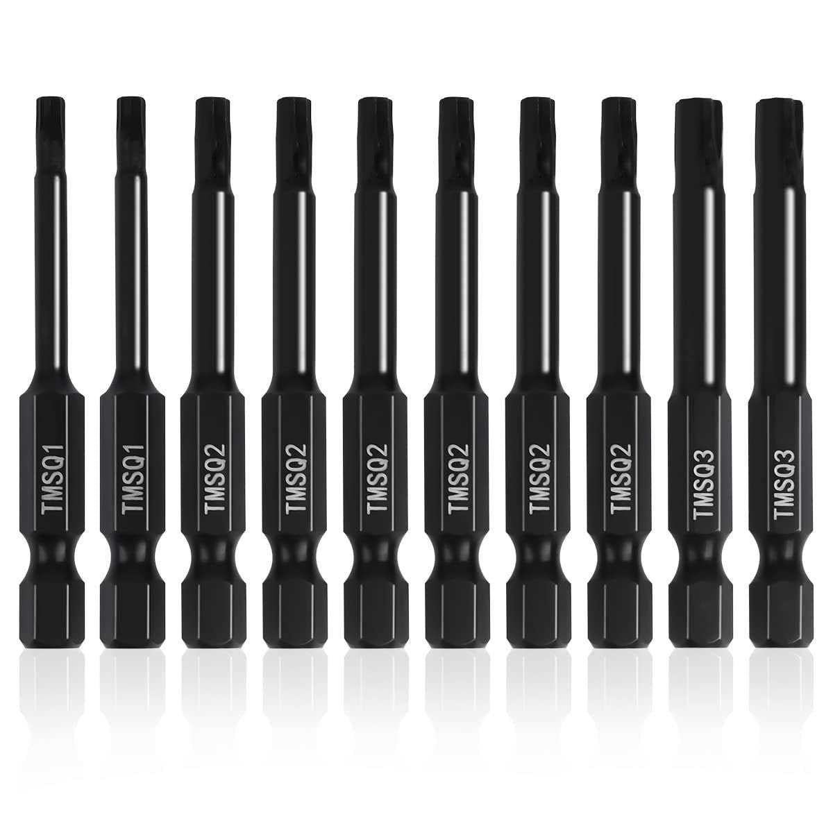 Double Square 8 Point Star Bit Set 2 Square Drive Torx Bits in the following Sizes #, 2, and #3 - Shop Hardware Tools Online Store