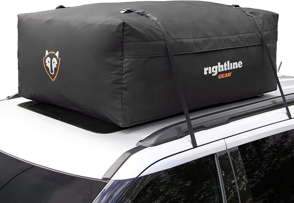 Rightline Gear Range 3 Car Top Carrier & Moki Door Step Bundle, Water-Resistant, 18 Cu. Ft. F1392