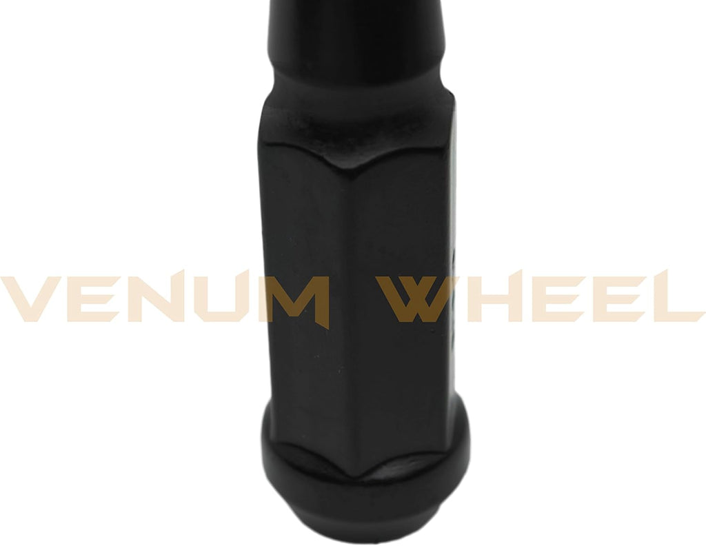 Venum 20 Pc 1/2"-20 Black Solid Spike Metal Lug Nuts with Key U9869