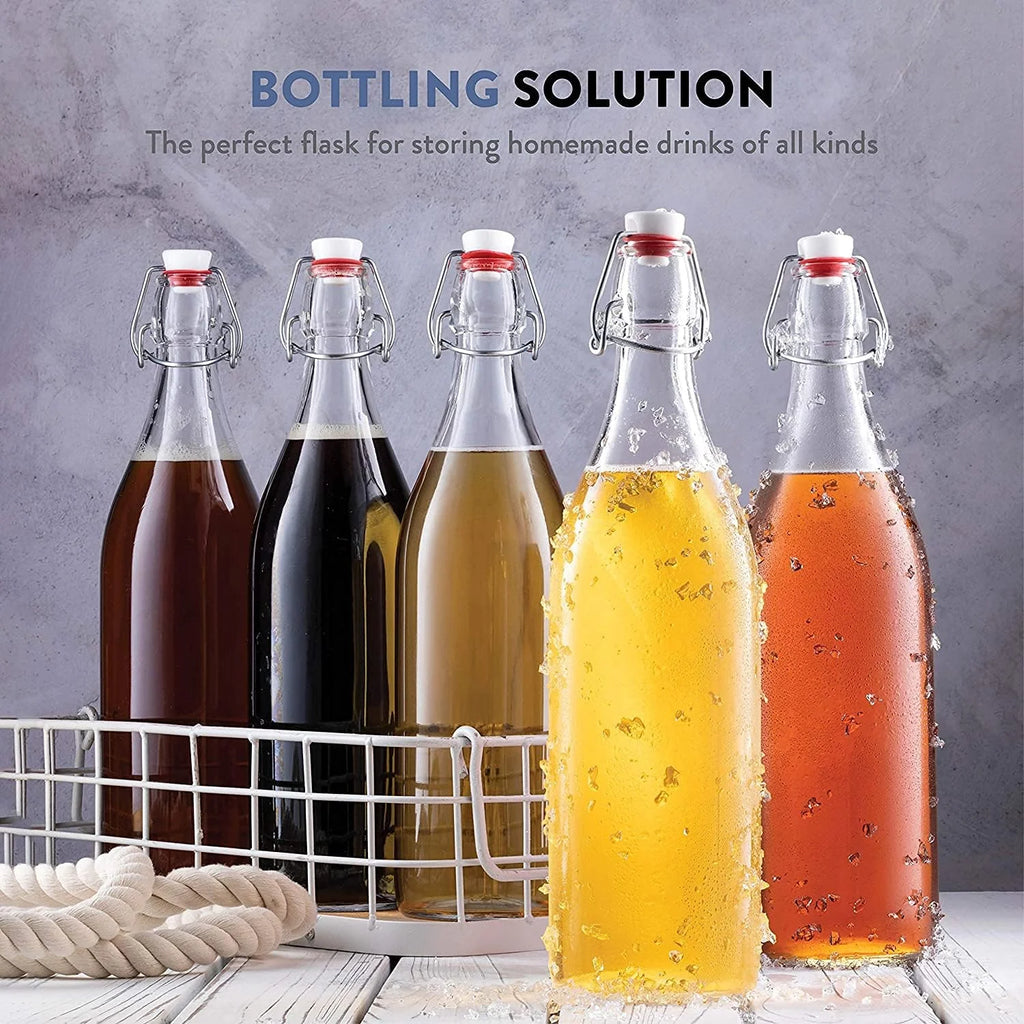 Bormioli Rocco Giara Glass Bottle with Stopper, 33.75 oz Y4486