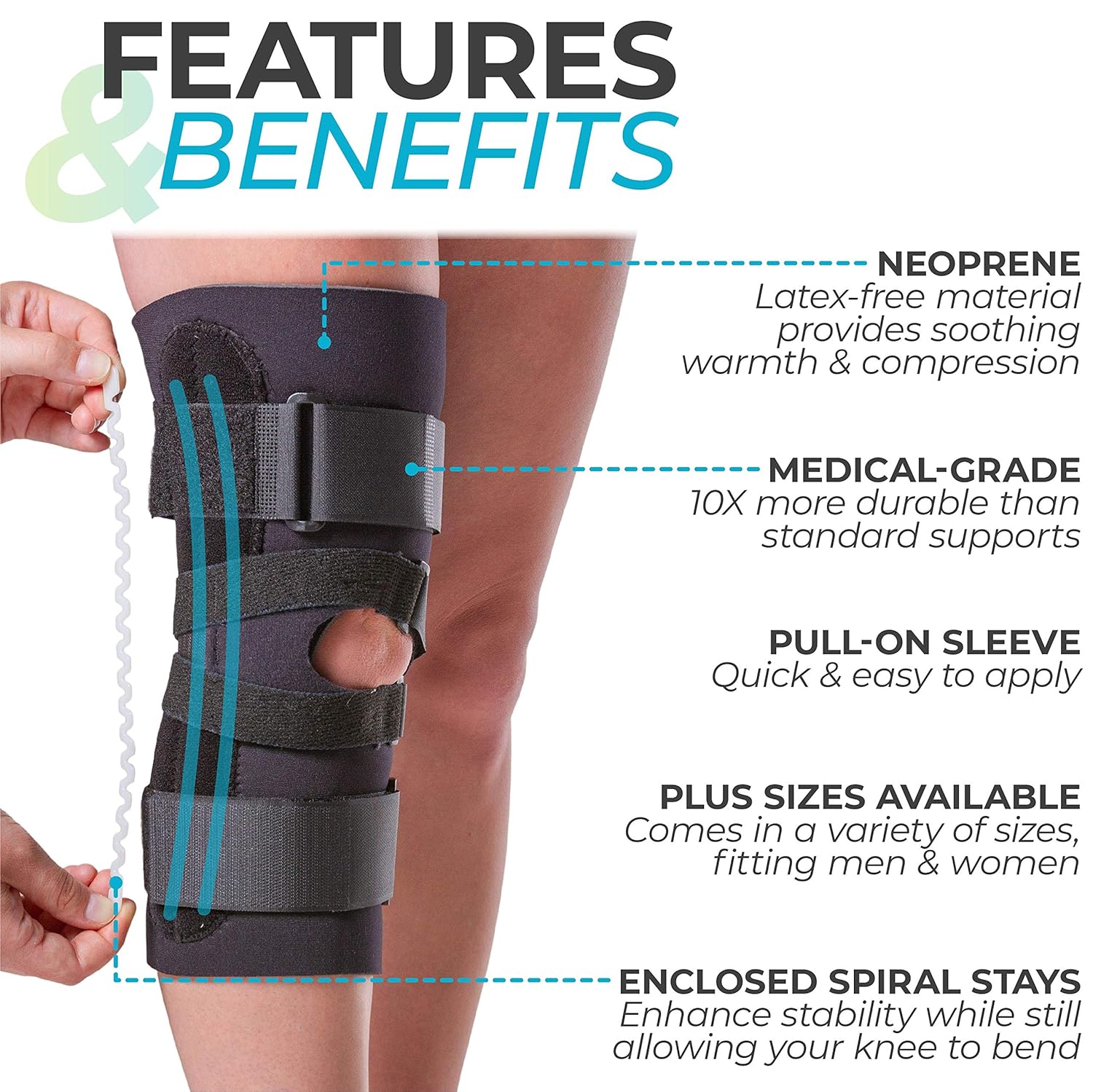 BraceAbility J Patella Knee Brace 4XL Pack of 2 K7863