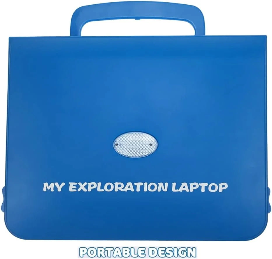 Tech Kidz My Exploration Toy Computer Educational Interactive Laptop for Kids, 80 Games, Blue, Ages 5+ Z750