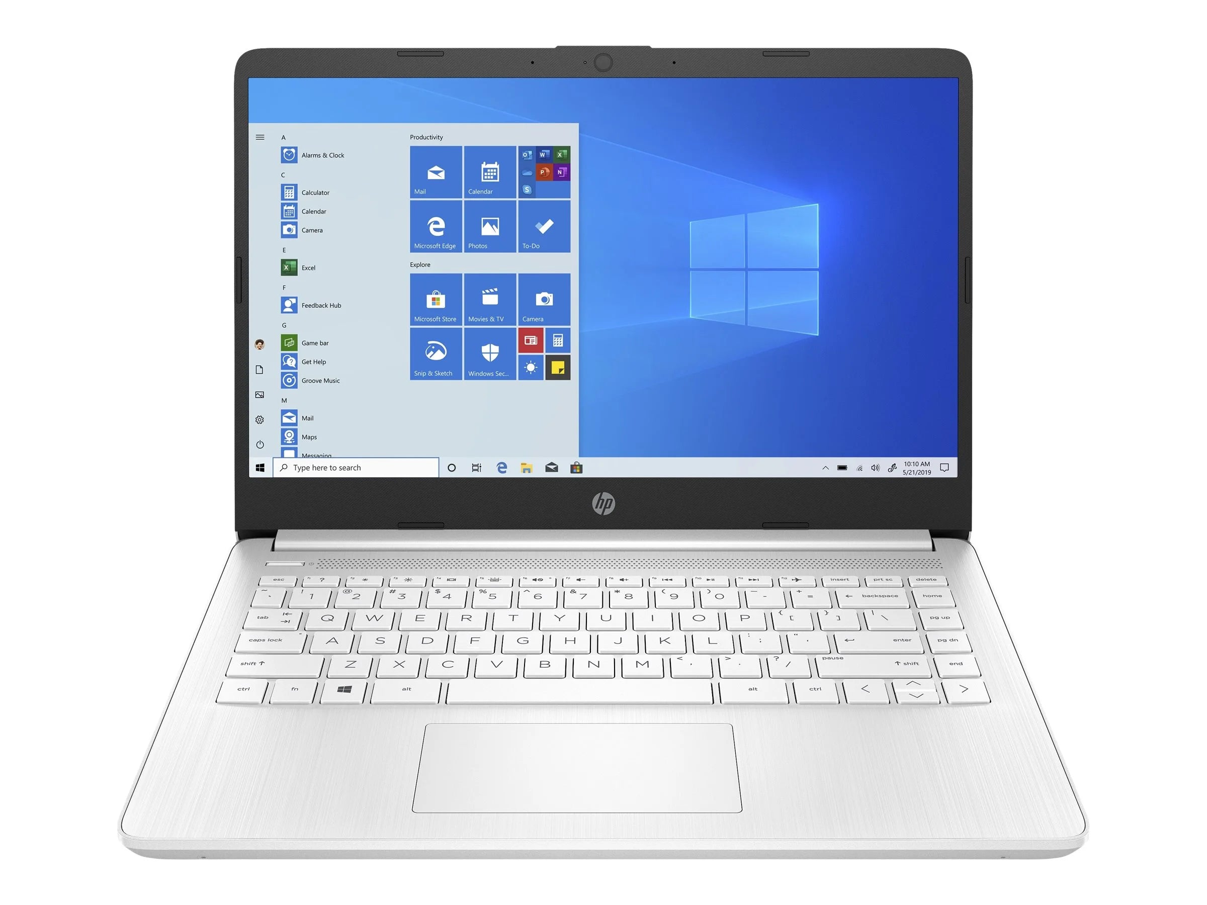 HP Laptop 14-dq0032dx, Intel Celeron N4020, 4GB RAM, 64GB eMMC, 14" HD, Win 11 Home, White Q179374