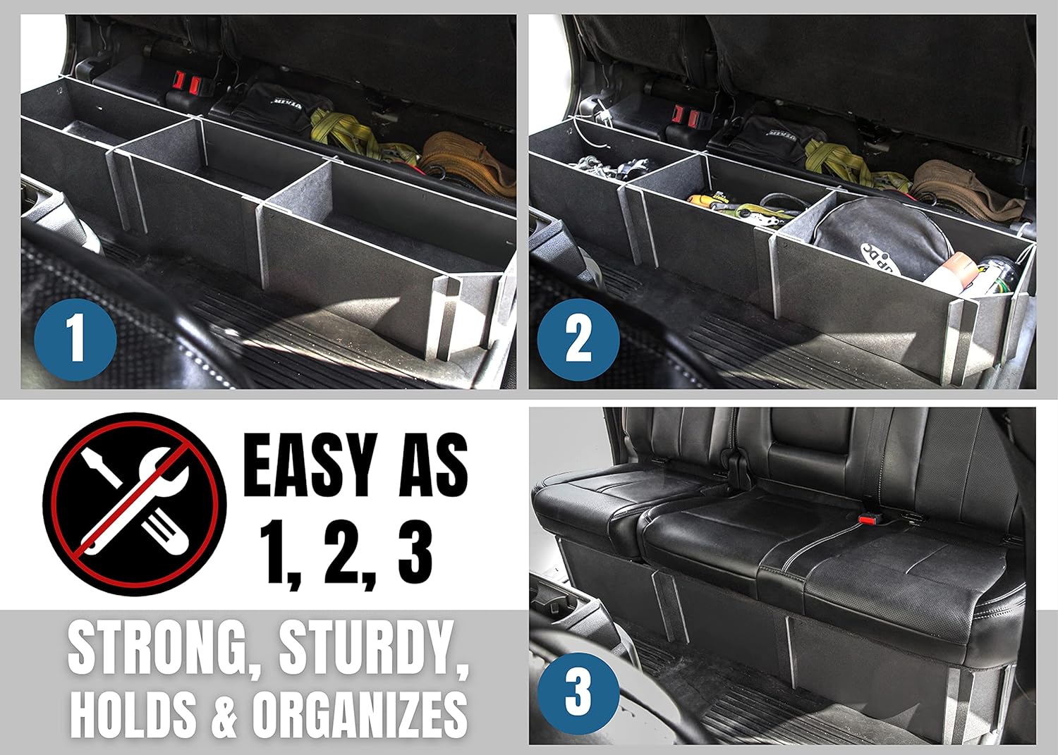Red Hound Auto Under Seat Storage System for Ford F-150 2015-2022 SuperCrew Crew Cab, Pack of 2 W847636