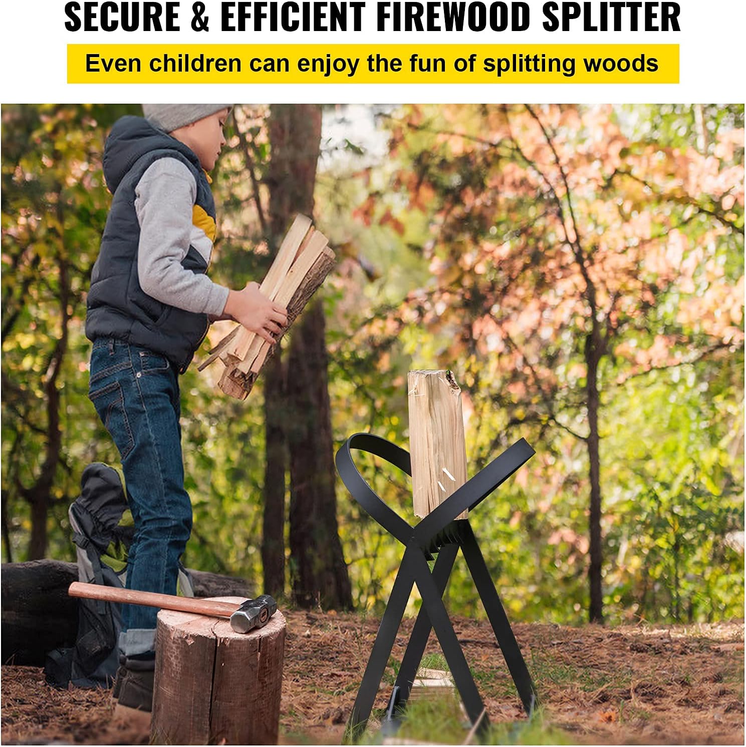 VEVOR Manual Log Splitter for 8" Diameter Wood, Q235 Steel, Pack of 2 W1642