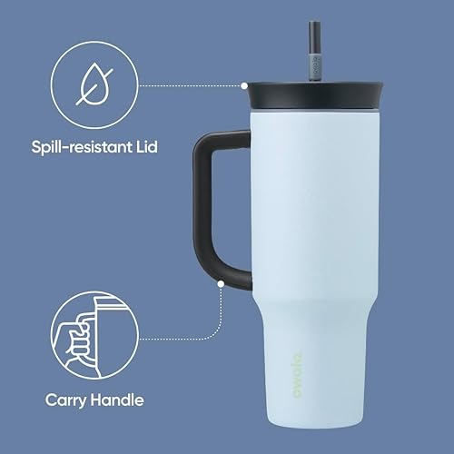 Owala Stainless Steel Insulated Travel Tumbler 40 oz Dusty Pink X1735