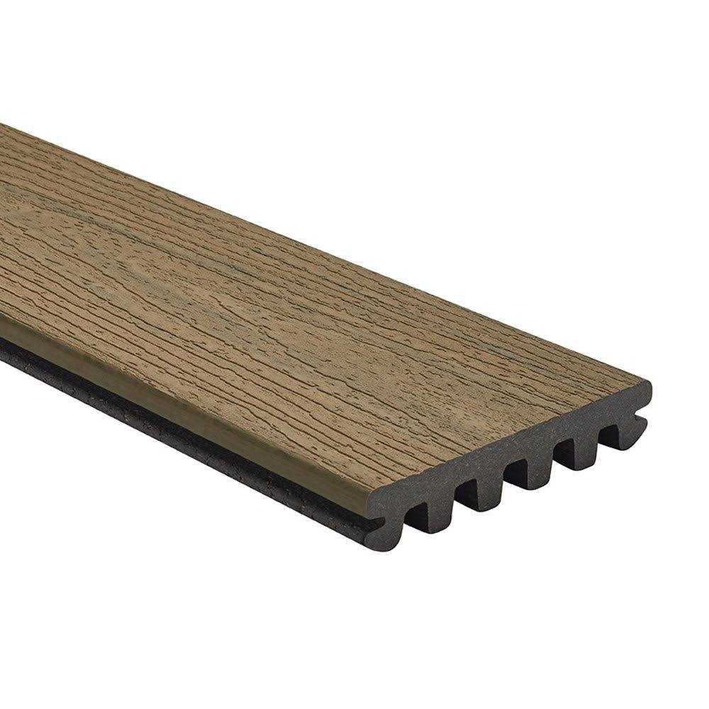 Trex Enhance Naturals 1 in. x 6 in. x 12 ft. Toasted Sand Grooved Edge Brown Composite Deck Board - Shop Hardware Tools Online Store
