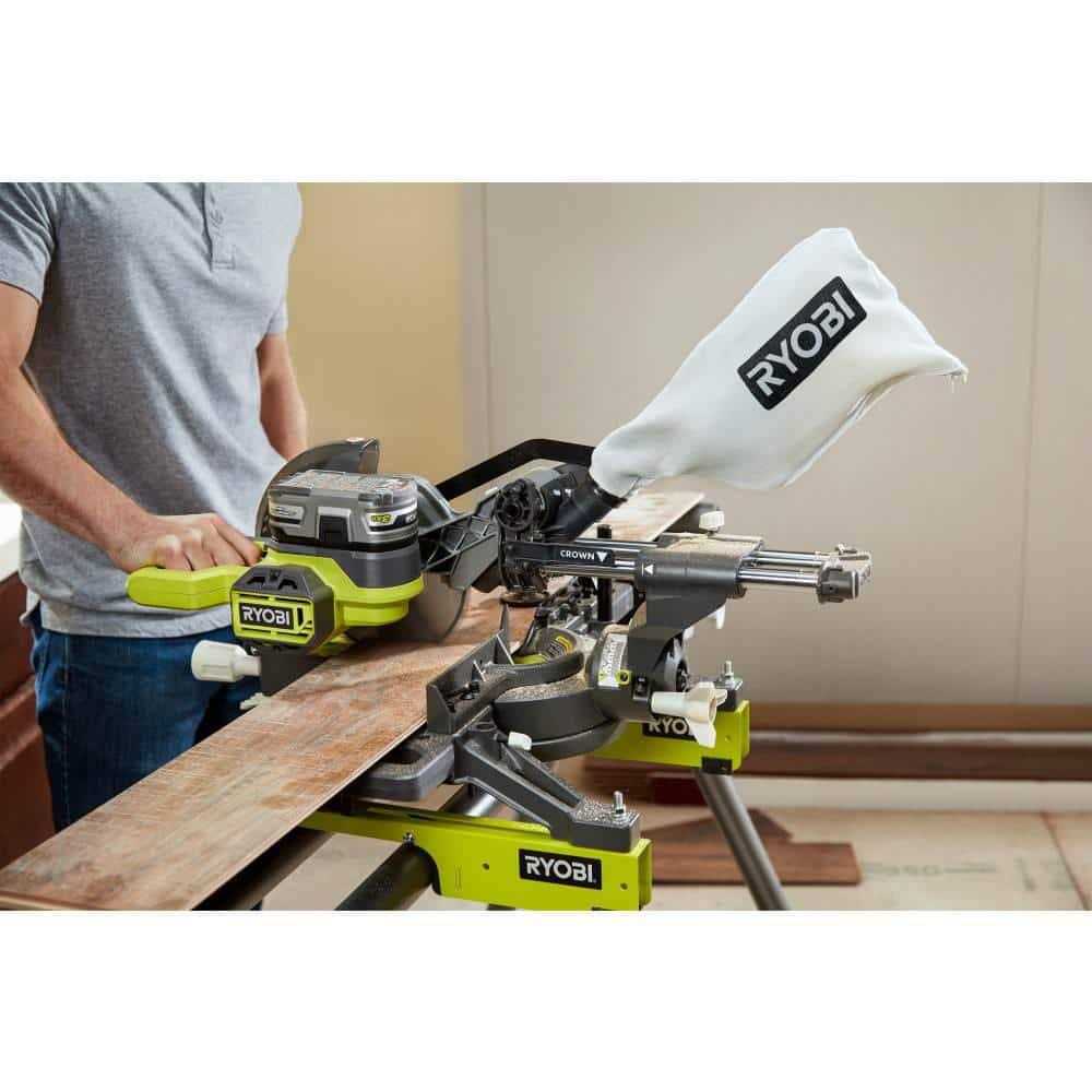 RYOBI ONE+ 18V Cordless 7-1/4 in. Sliding Compound Miter Saw X3189